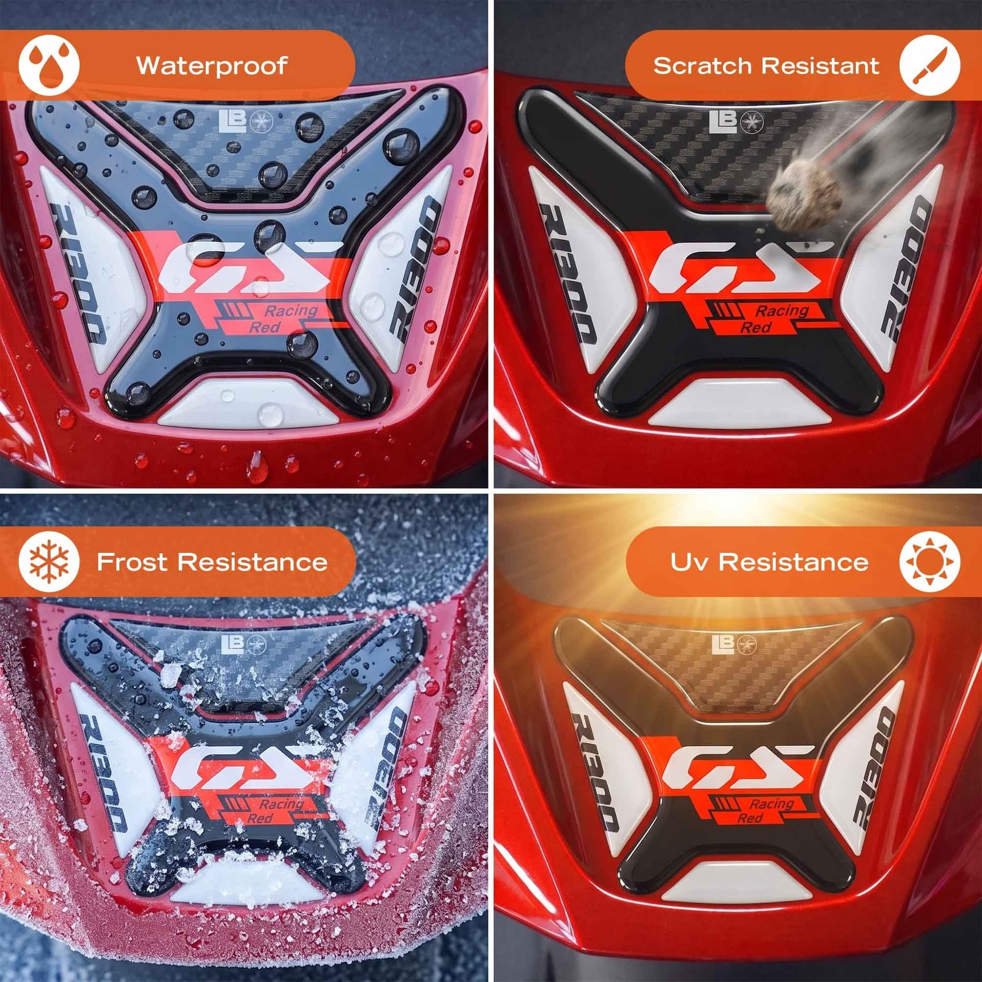 Adesivi 3D Protezione Becco moto compatibile con BMW R 1300 GS 2026 - 13