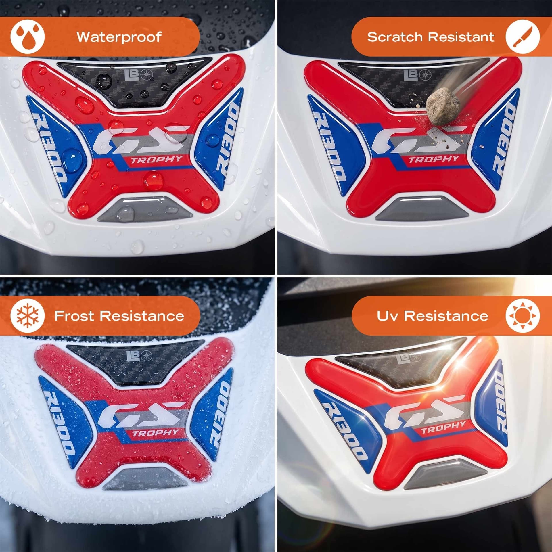 Adesivi 3D Protezione Becco moto compatibile con BMW R 1300 GS 2026 - 3