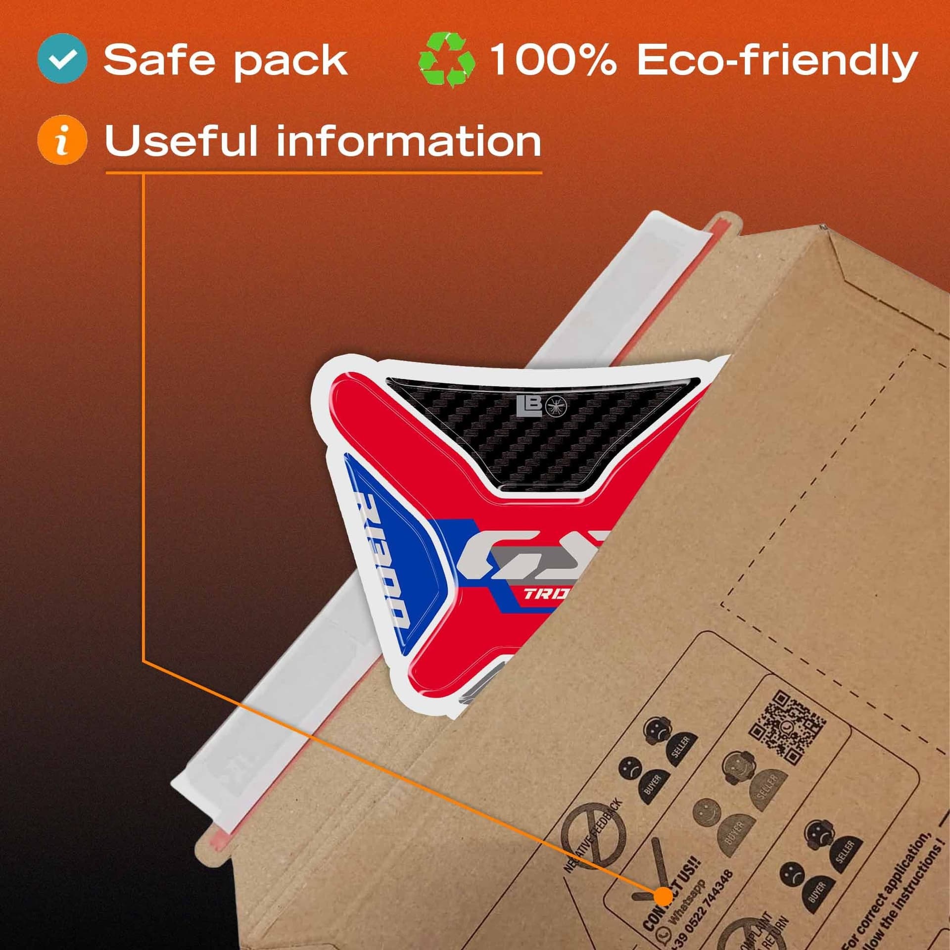 Adesivi 3D Protezione Becco moto compatibile con BMW R 1300 GS 2026 - 5