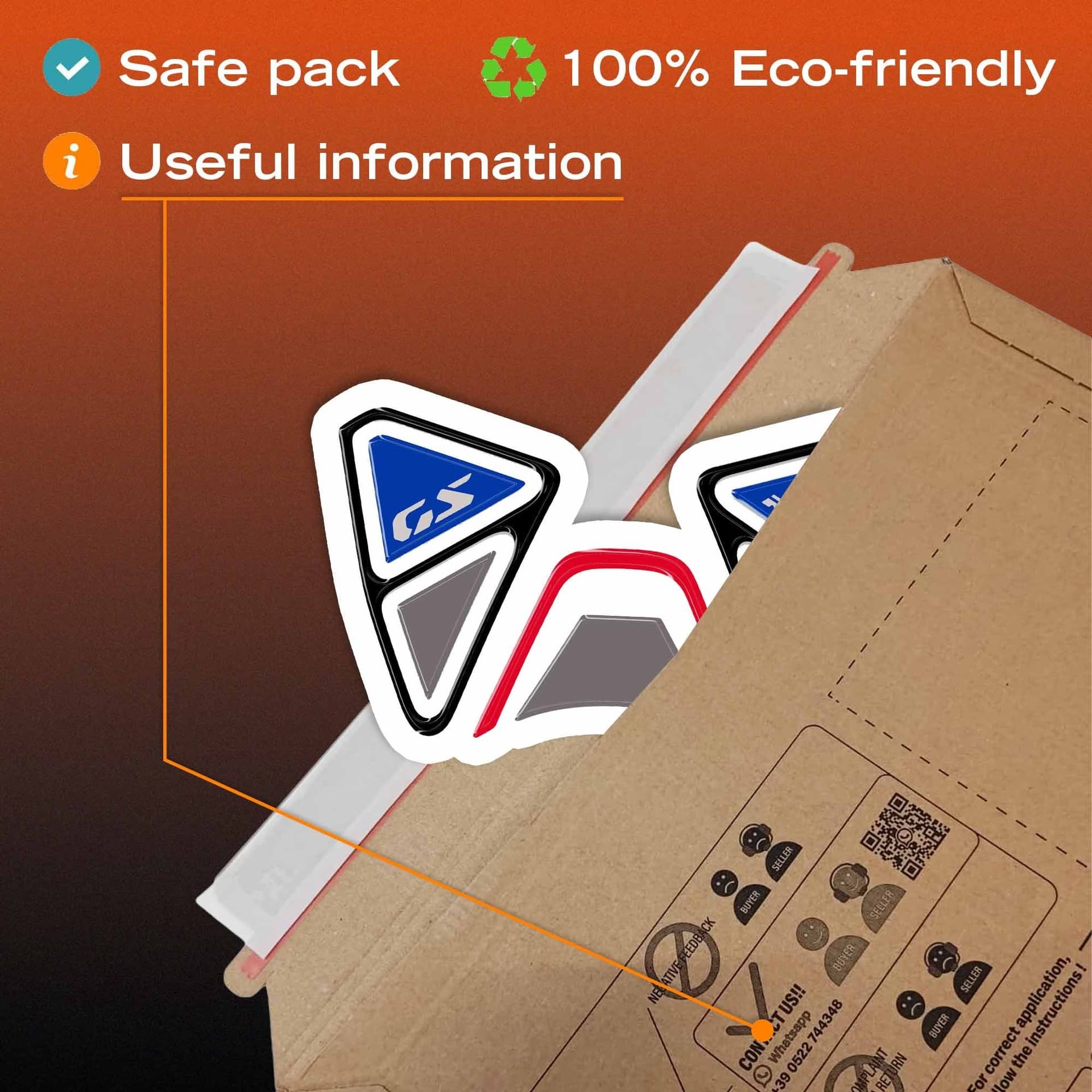 Adesivo 3D Protezione Sportellino moto compatibile con BMW R 1300 GS 2026 - 5