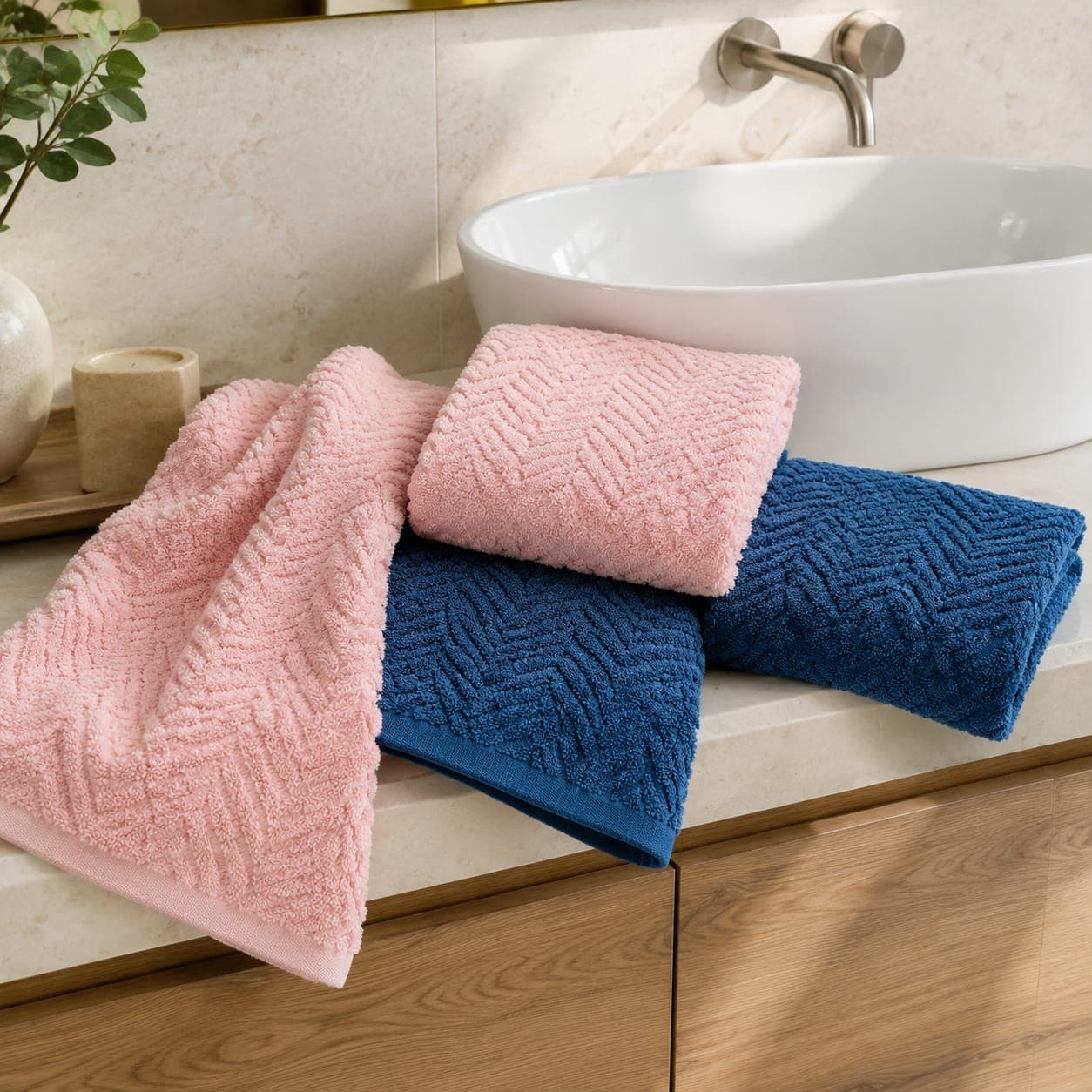 Set Spugna 2+2 Jacquard Papalina Venaria in 100% Cotone - 5