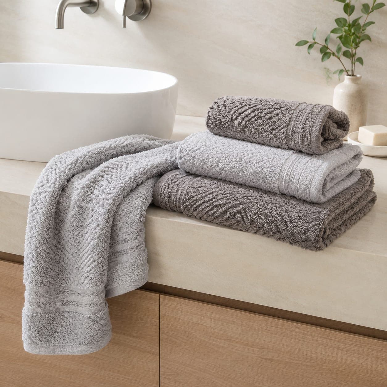 Set Spugna 2+2 Jacquard Papalina Venaria in 100% Cotone - 6