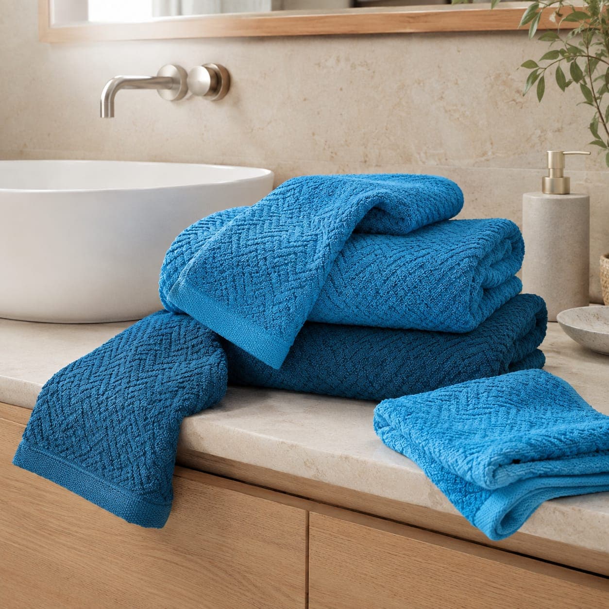 Set Spugna 2+2 Jacquard Papalina Venaria in 100% Cotone - 4
