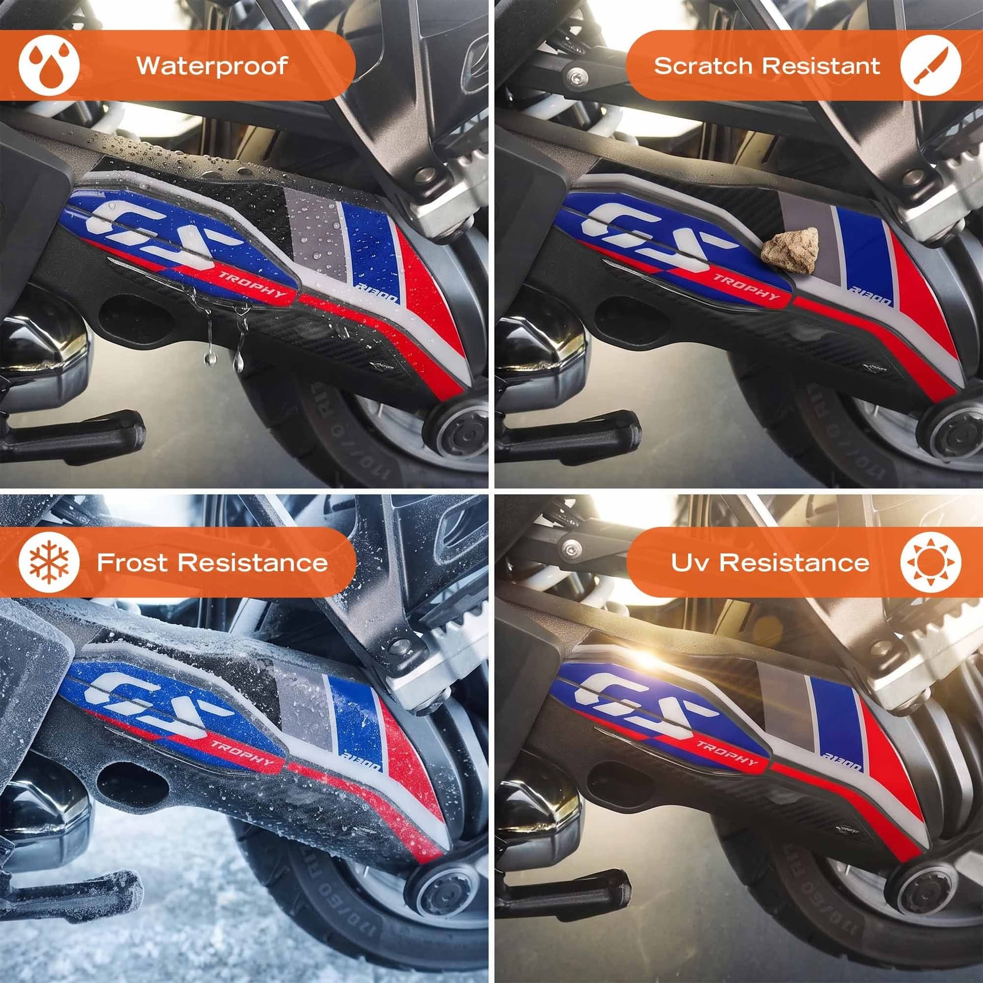 Adesivi 3D Protezione Cardano moto compatibile con BMW R 1300 GS 2026 - 3