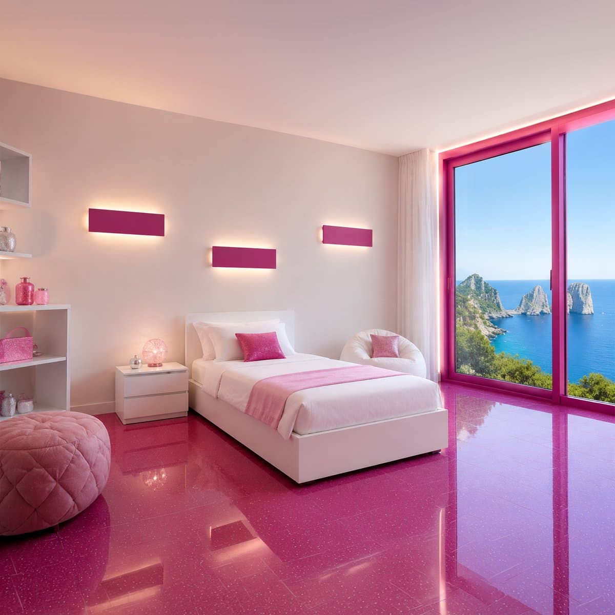 Applique moderno Promoluce DISPLAY A25 MA LED CCT 1360LM metallo magenta - 2