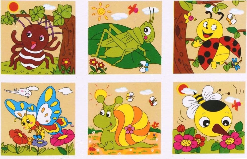 PUZZLE ROMPICAPO CUBI IN LEGNO PER BAMBINI DESIGN INSETTI GIOCATTOLI EDUCATIVI 31585 - 3