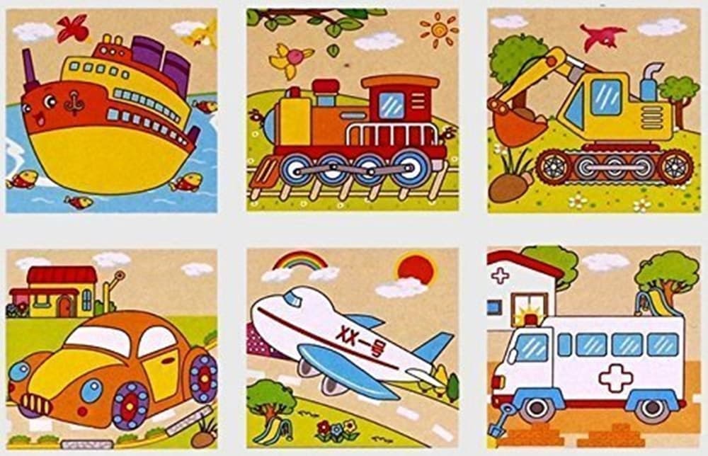 PUZZLE ROMPICAPO CUBI IN LEGNO PER BAMBINI DESIGN VEICOLI GIOCATTOLI EDUCATIVI 31588 - 3