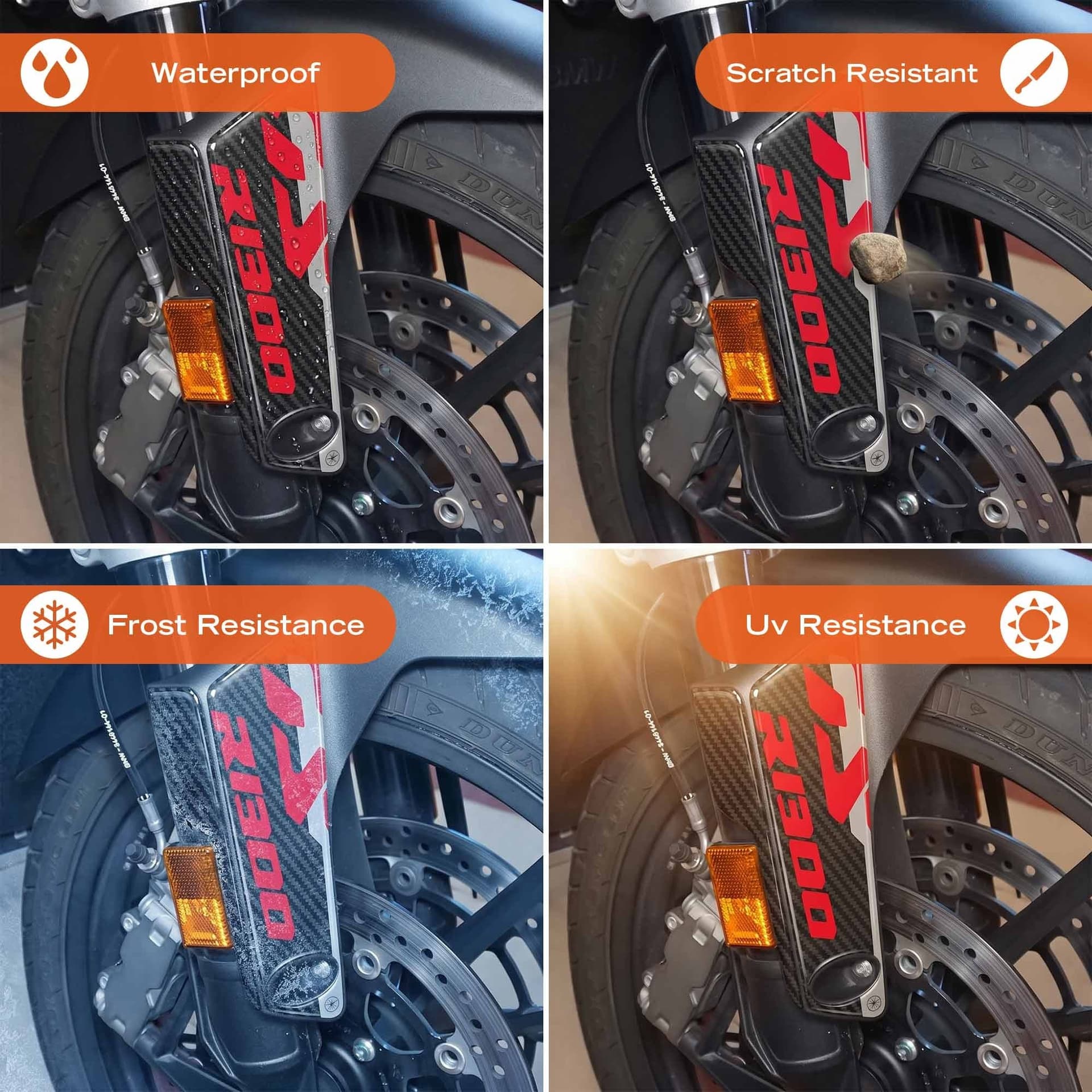 Adesivi 3D Protezione Parasteli moto compatibile con BMW R 1300 GS 2026 - 13