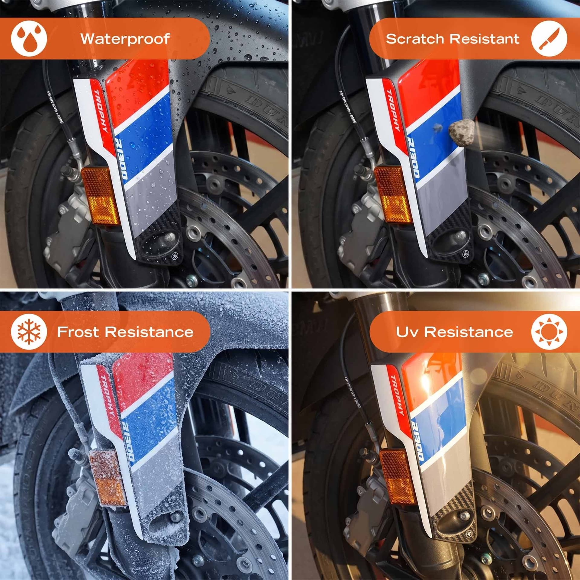 Adesivi 3D Protezione Parasteli moto compatibile con BMW R 1300 GS 2026 - 3