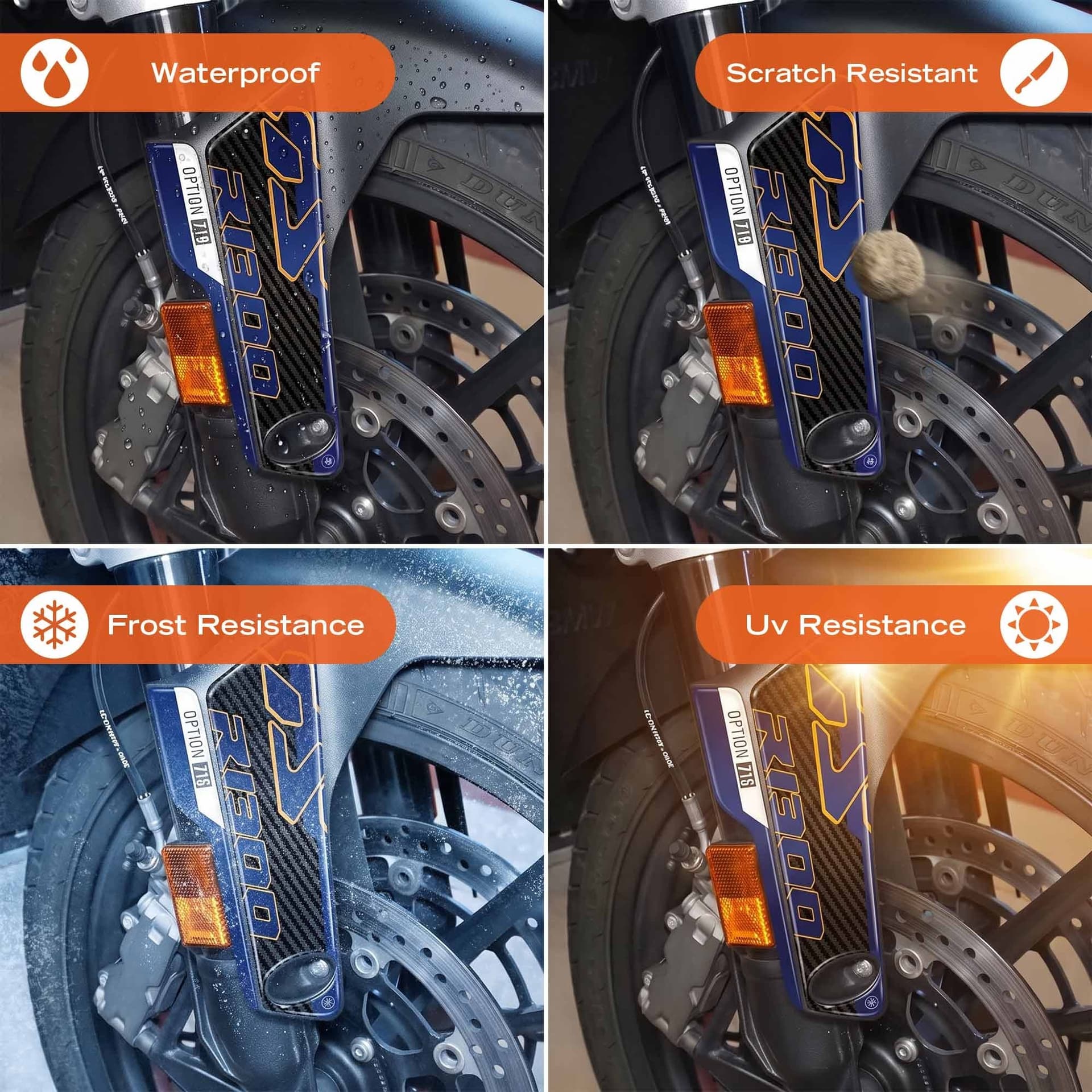 Adesivi 3D Protezione Parasteli moto compatibile con BMW R 1300 GS 2026 - 8