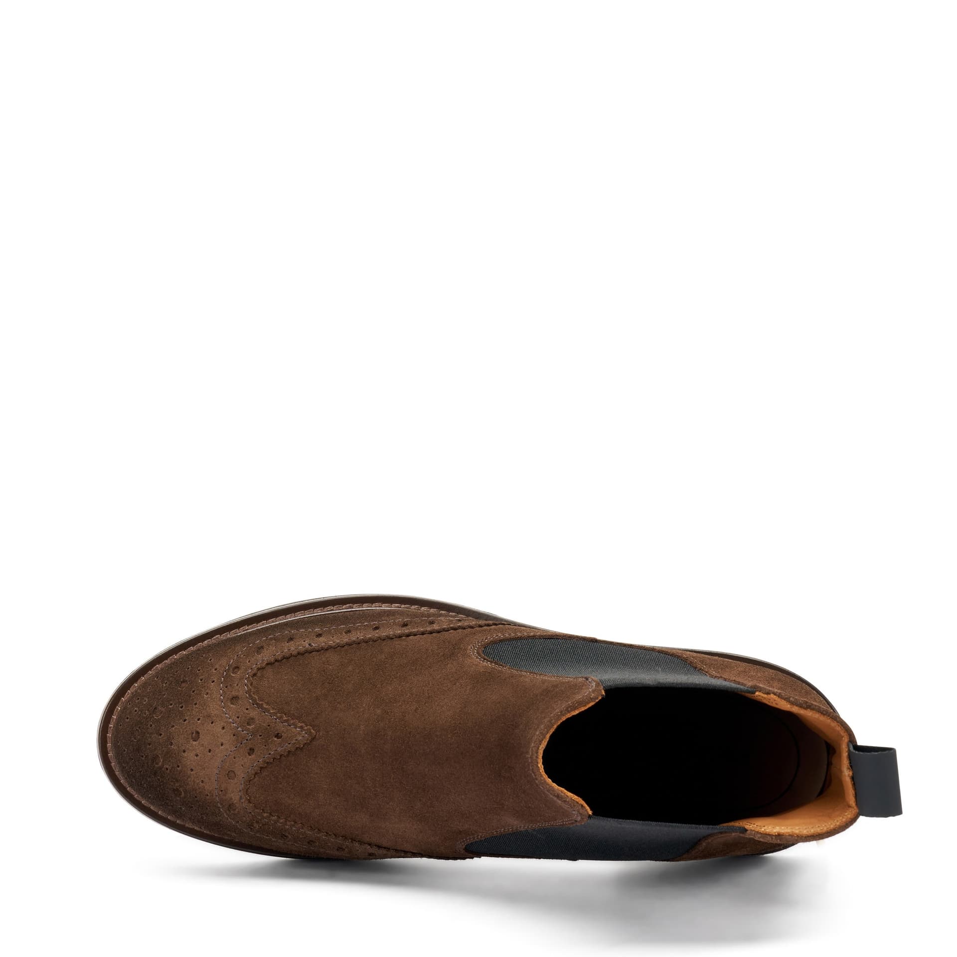 Frau stivaletti beatles in pelle scamosciata marrone A96C6 - 4