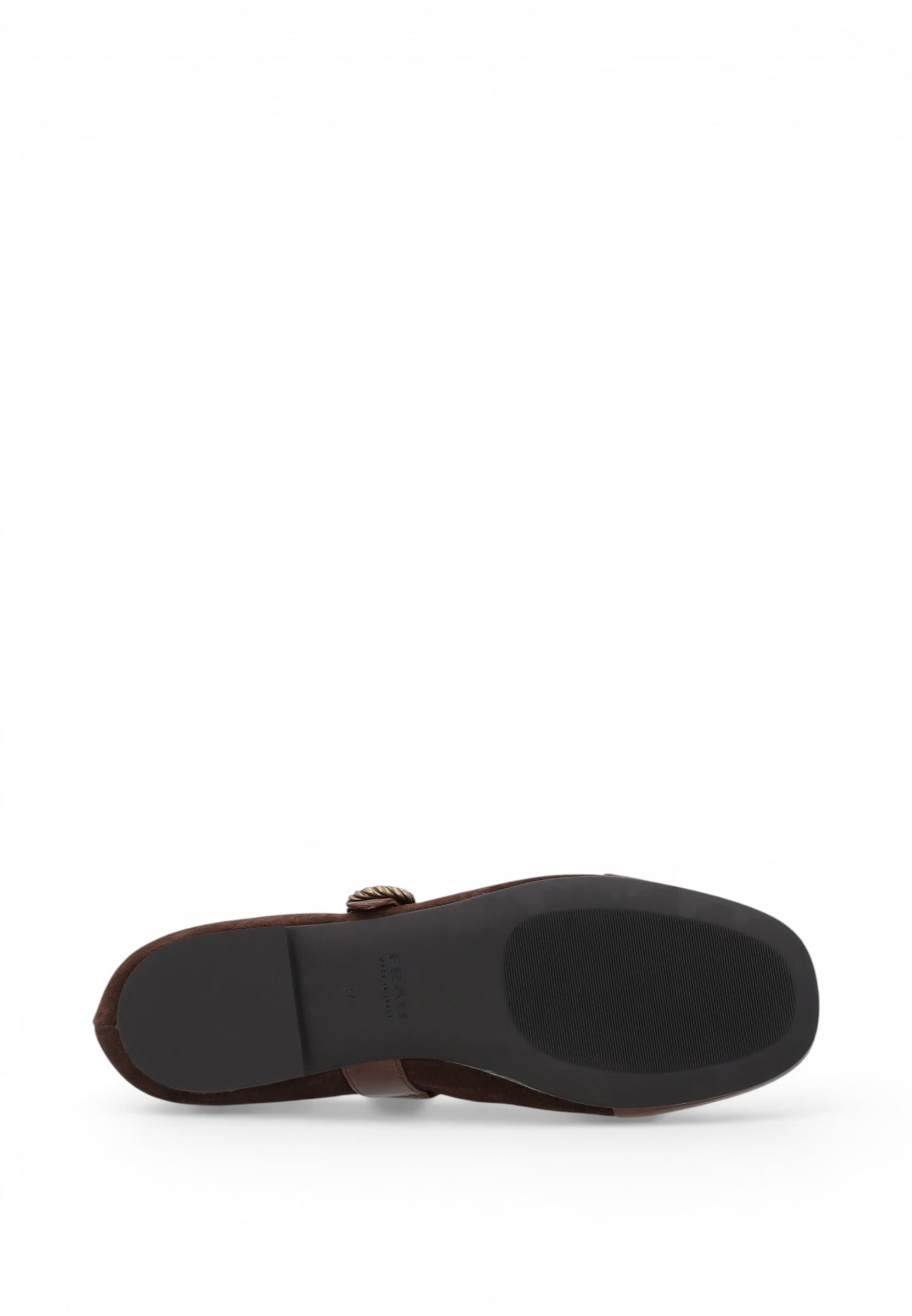 Frau ballerina con cinturino in camoscio marrone A69N5 - 5