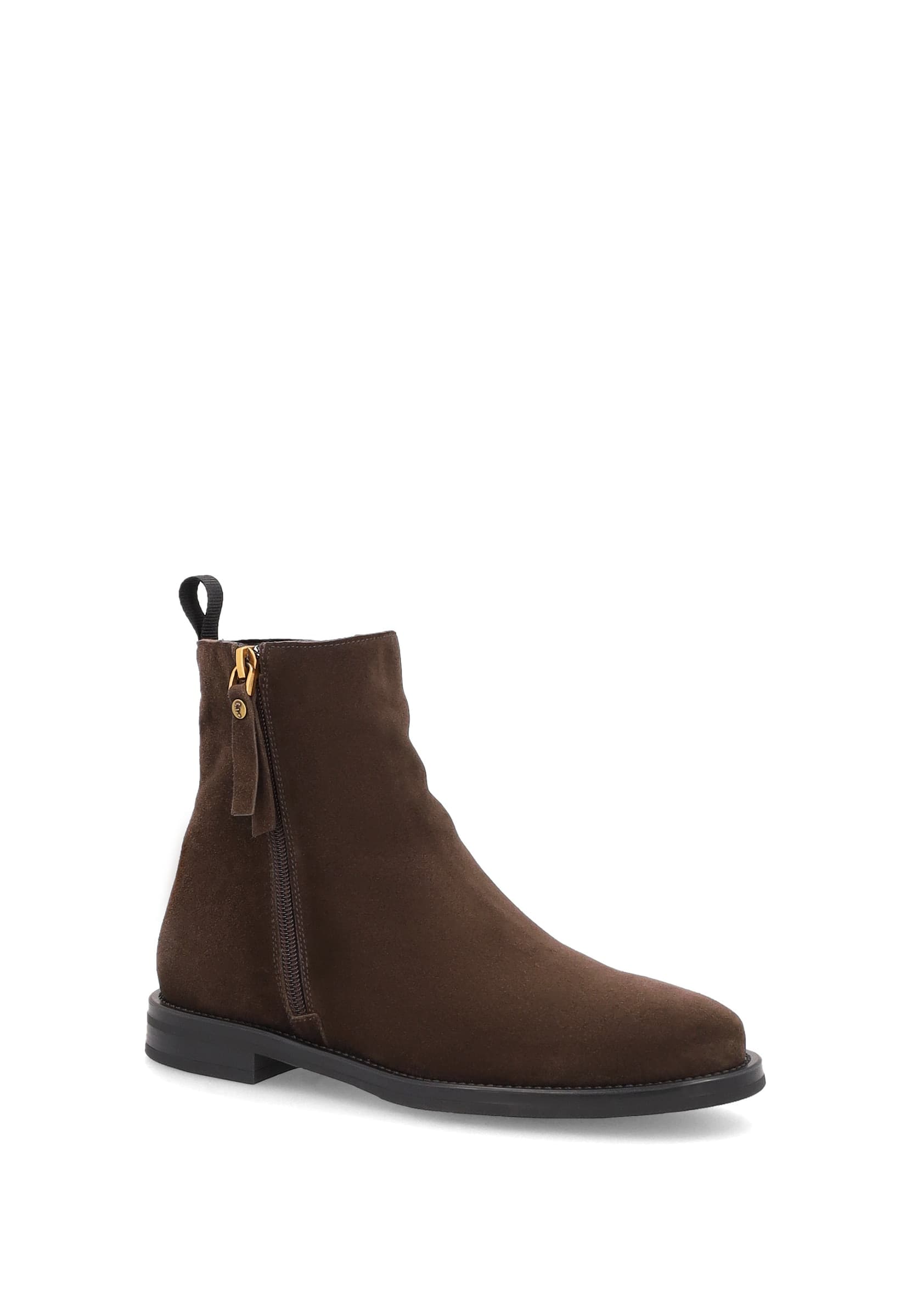 Frau stivaletti donna con zip scamosciato marrone A98C6 - 2