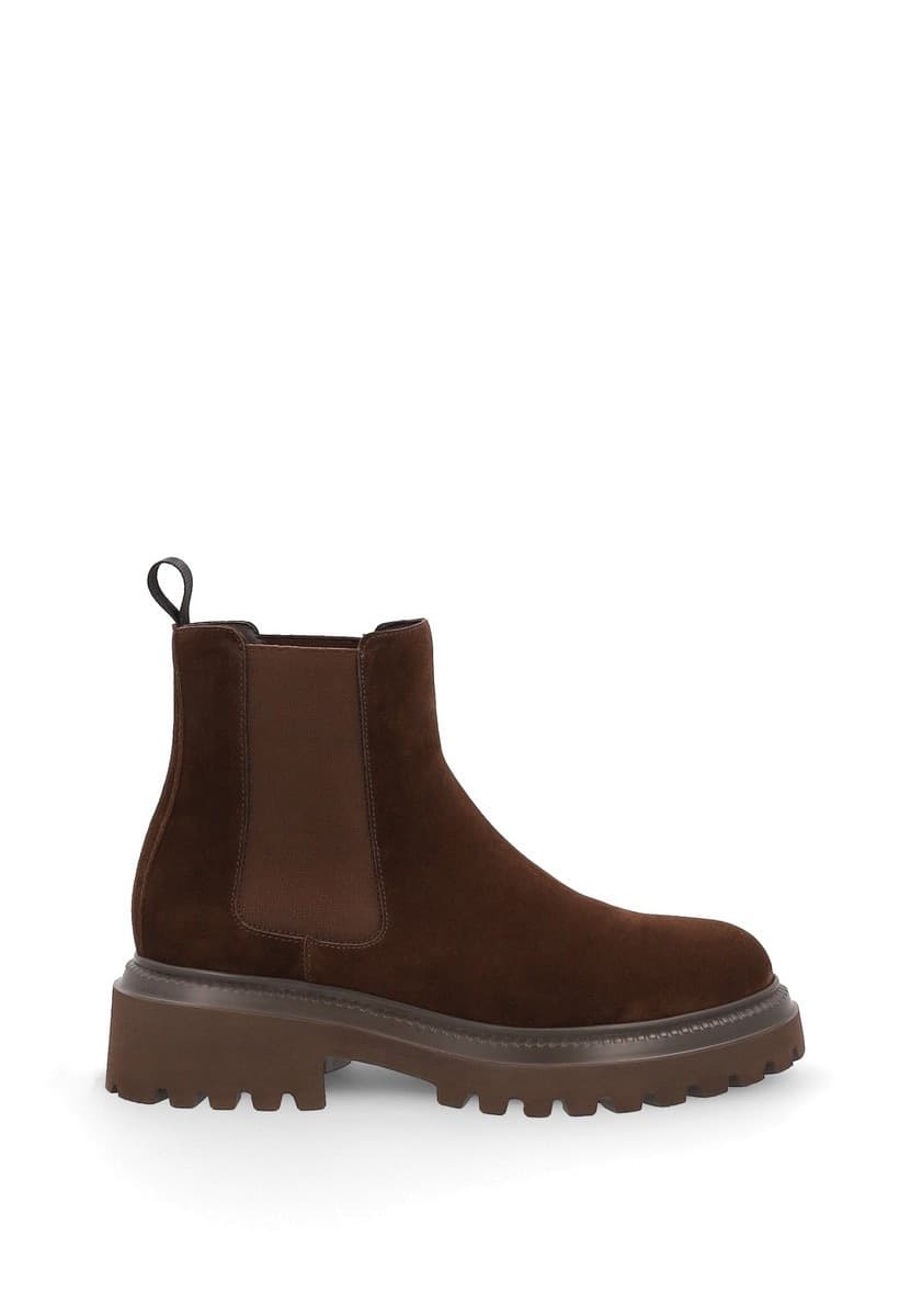Frau beatles donnna in pelle scamosciata marrone A78C3