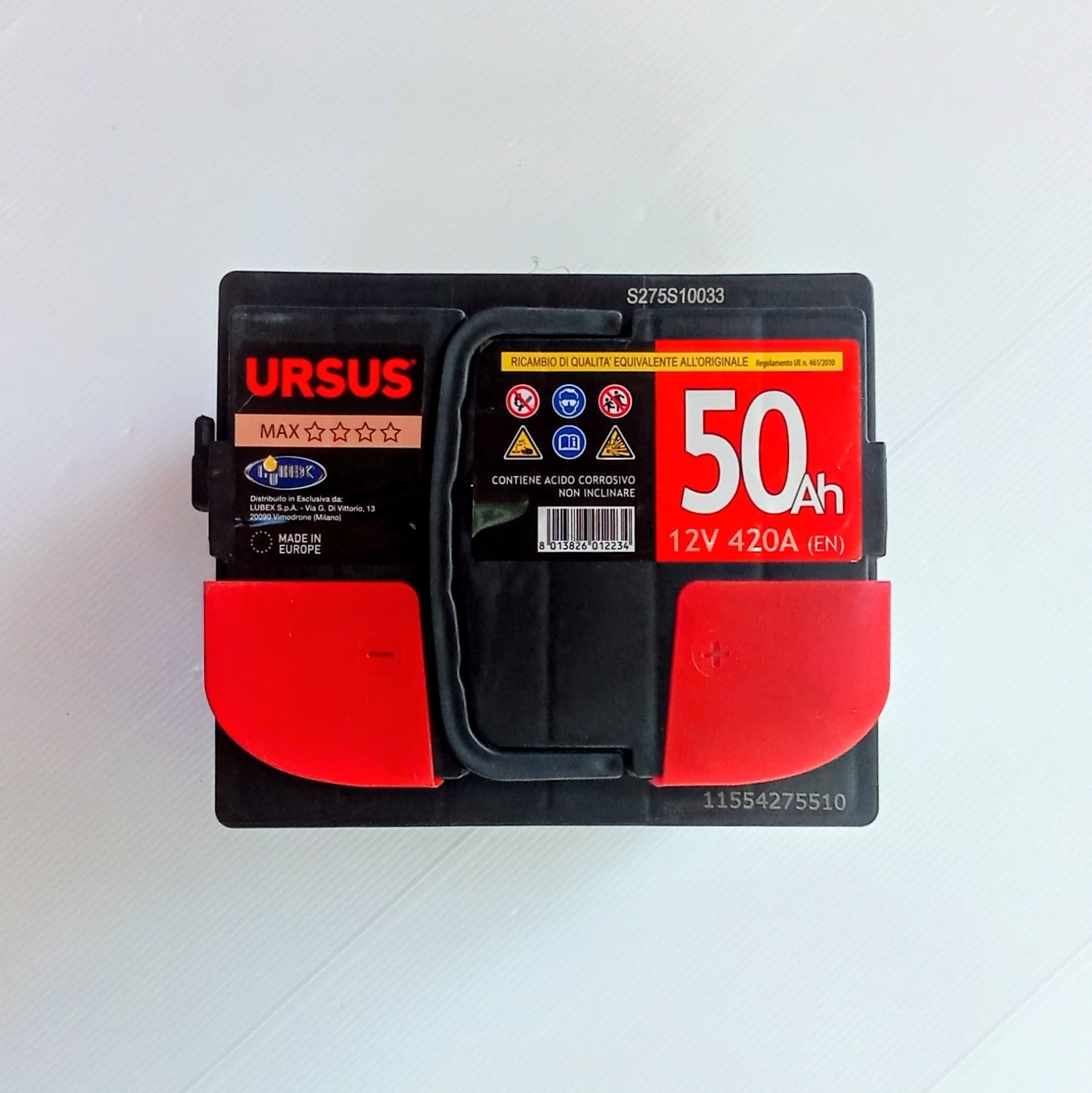 Ursus batteria auto da 50Ah DX, 12V, spunto 420A, L 207 x P 175 x H 190mm - 2
