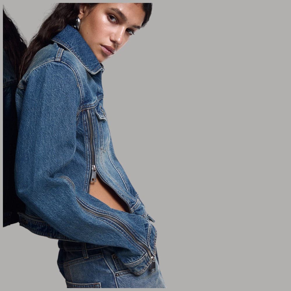 Giubbotto jeans Liu Jo x Elodie con zip metalliche e vestibilità regular fit - 2