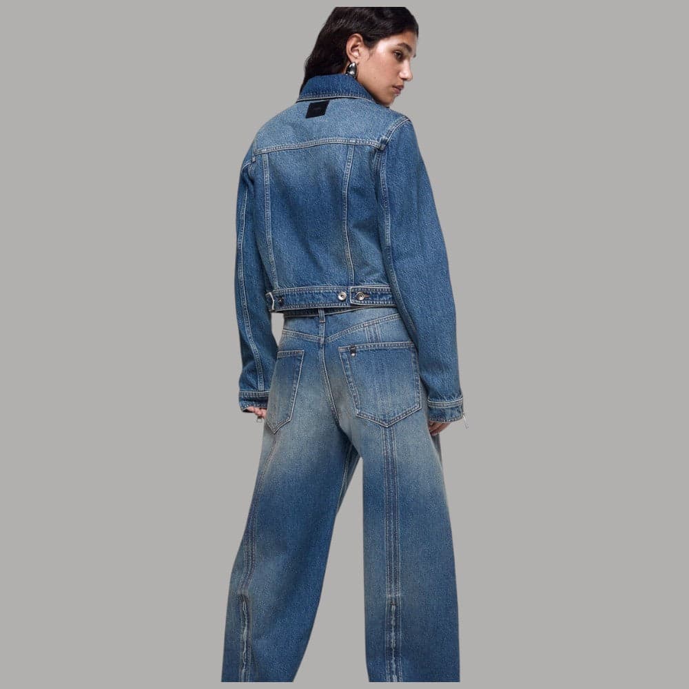 Giubbotto jeans Liu Jo x Elodie con zip metalliche e vestibilità regular fit - 6