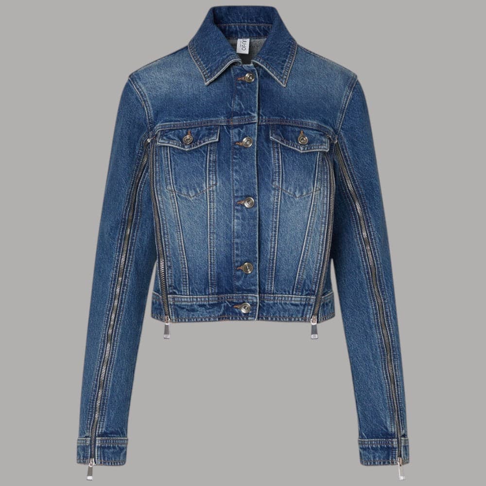 Giubbotto jeans Liu Jo x Elodie con zip metalliche e vestibilità regular fit - 7