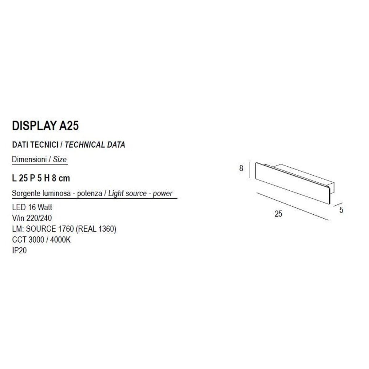 Applique classico Promoluce DISPLAY A25 RF LED CCT 1360LM metallo foglia rame - 5