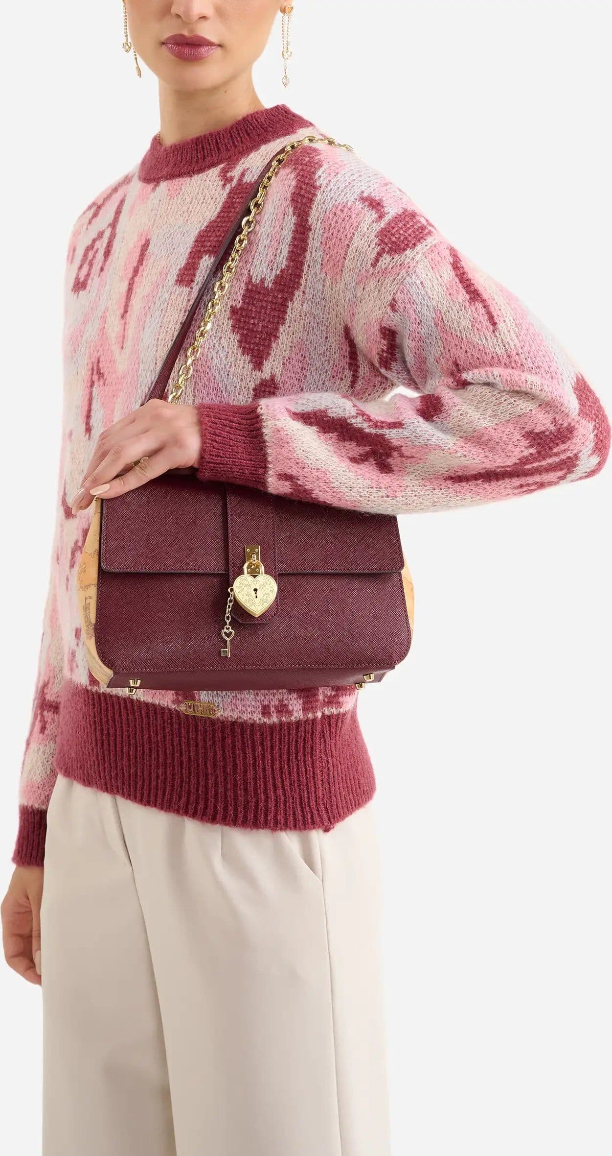 1^ Classe borsa donna tracolla burgundy LG33 T407 0304 - 2