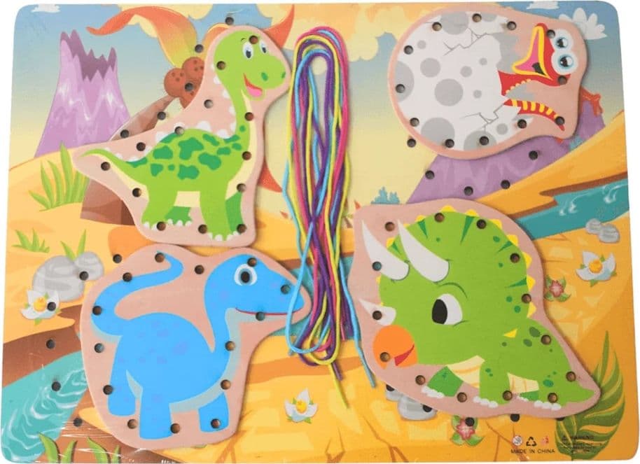 GIOCO DIDATTICO EDUCATIVO IN LEGNO ALLACCIATURA BASE CON LACCI BAMBINI VARI MODELLI 74461 - 6