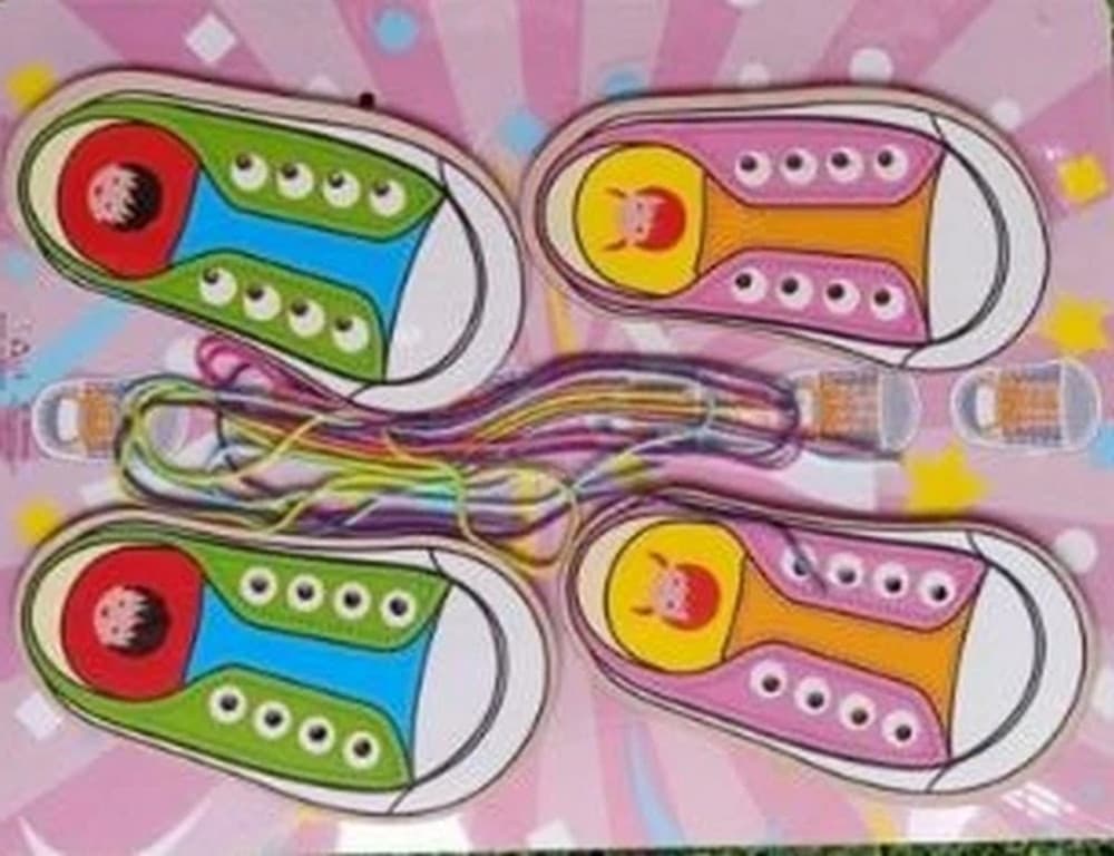 GIOCO DIDATTICO EDUCATIVO IN LEGNO ALLACCIATURA BASE CON LACCI BAMBINI VARI MODELLI 74461 - 8