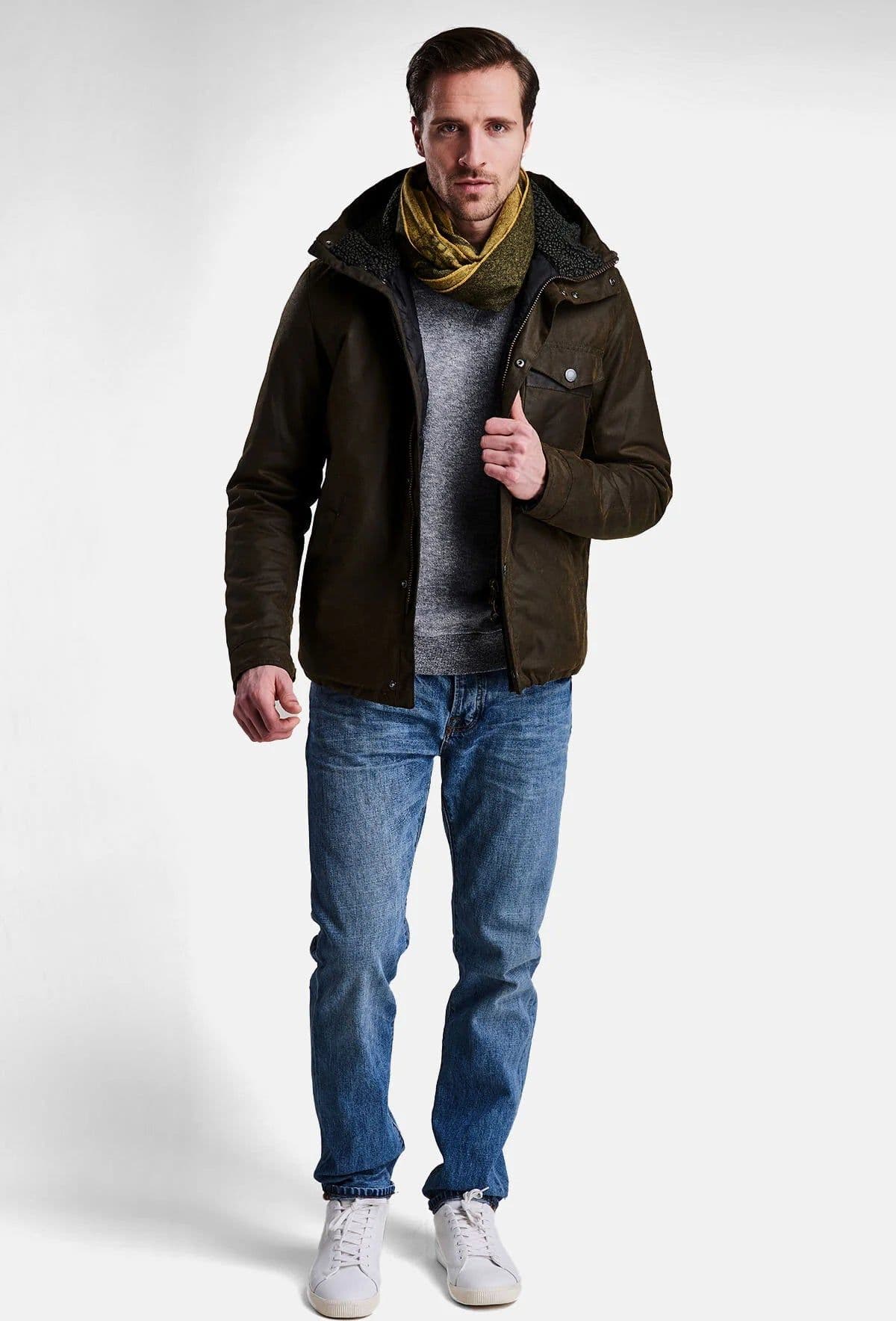 Barbour International capospalla uomo kevlar wax jacket wax cot outw MWX1372-OL51 - 2