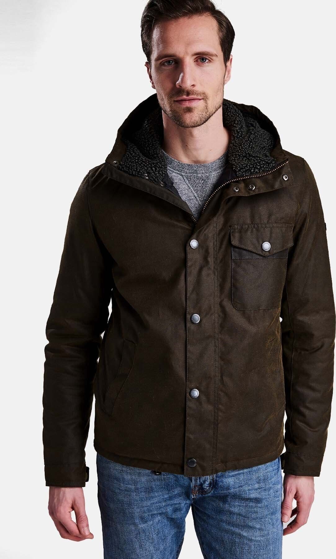 Barbour International capospalla uomo kevlar wax jacket wax cot outw MWX1372-OL51 - 4