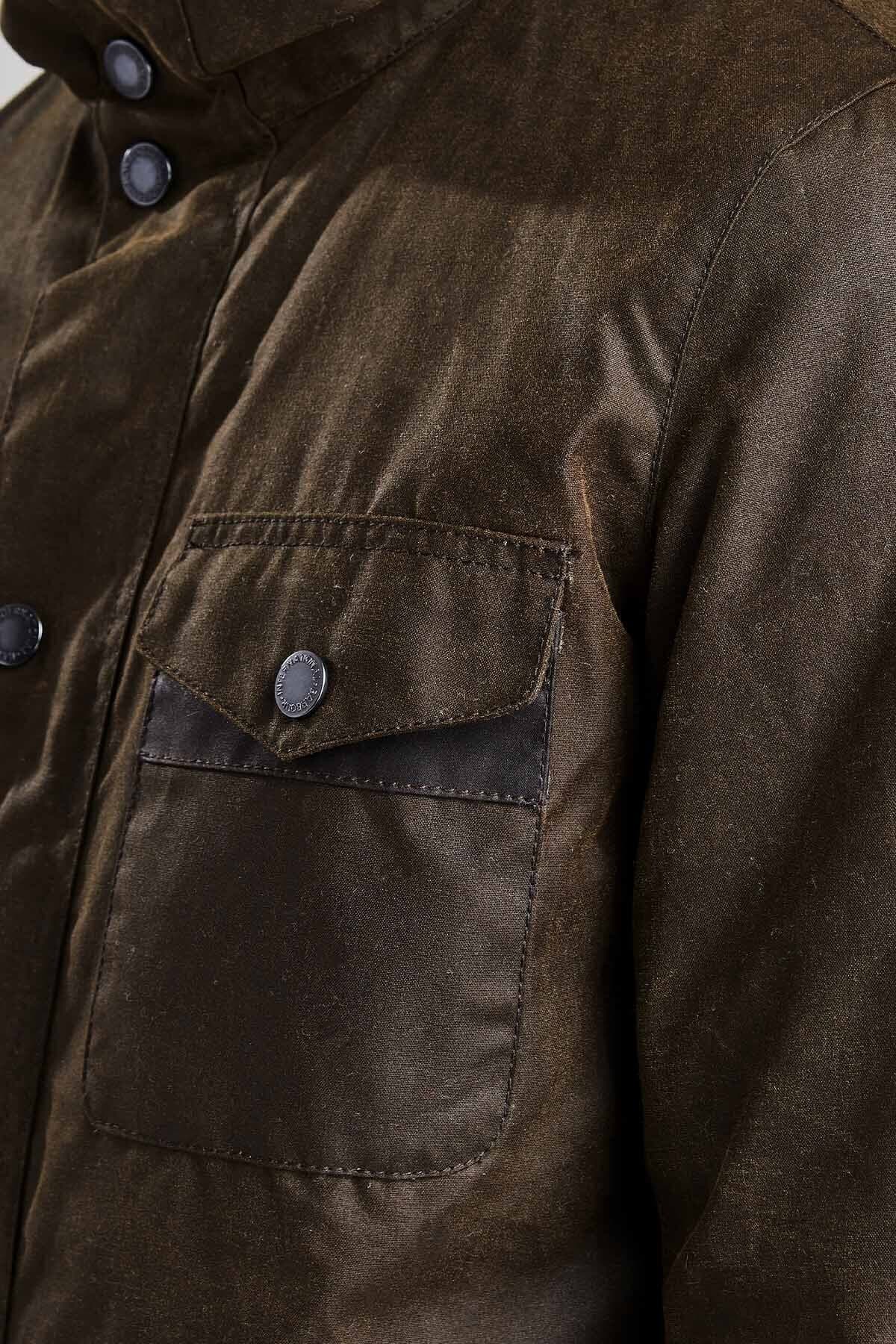 Barbour International capospalla uomo kevlar wax jacket wax cot outw MWX1372-OL51 - 6