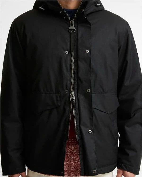 Barbour International capospalla uomo everrett wax jacket wat cot outw MWX2605-BK71 - 2