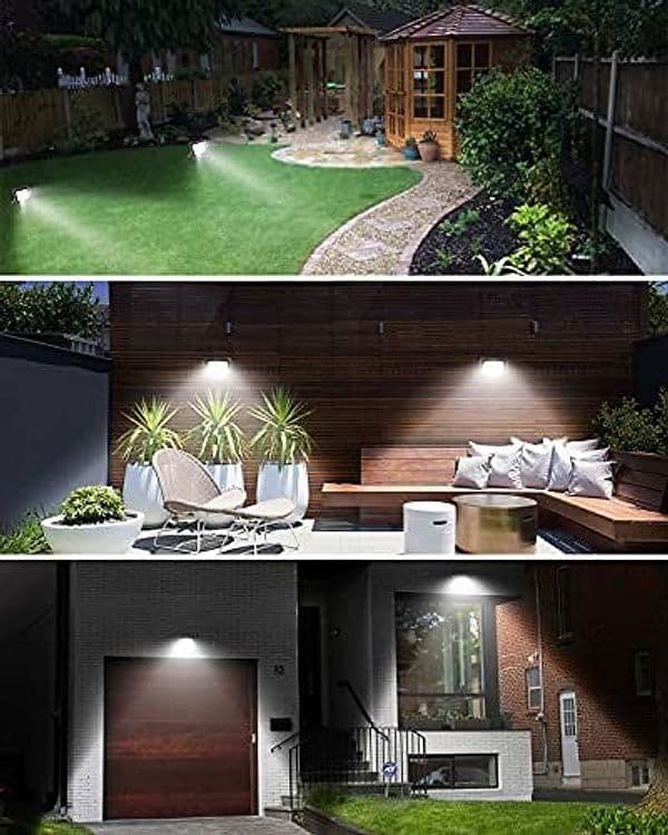 Faretto LED Esterno 50W 5000LM IP66 72LED Faro Impermeabile Giardino Garage Nero - 5