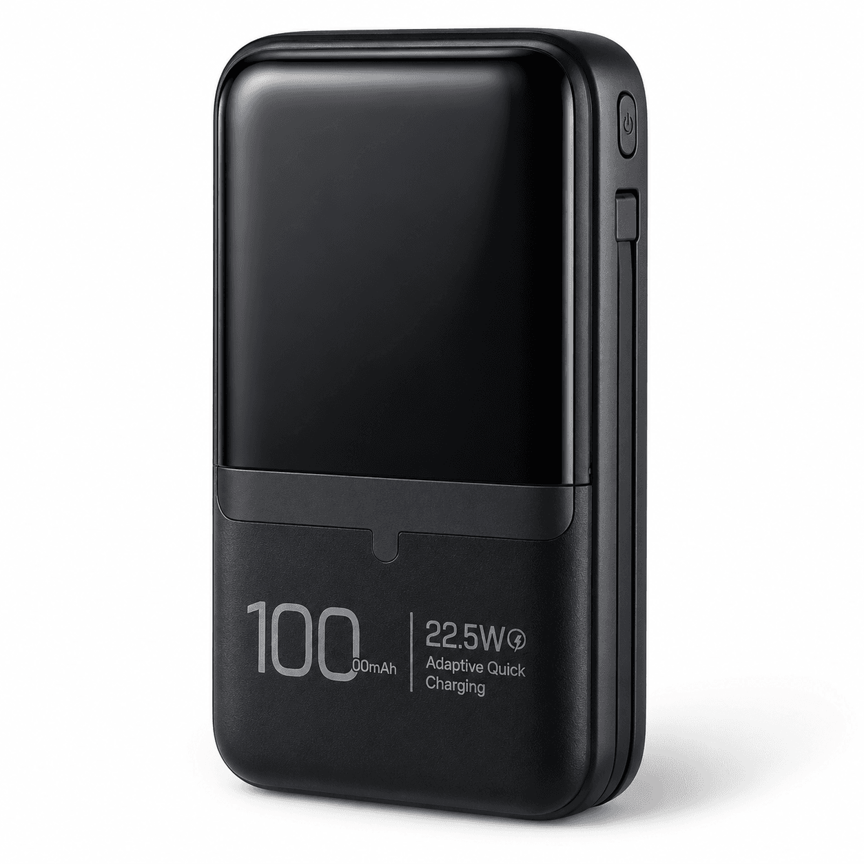 Power Bank 10000mAh 22.5W PD QC3.0 Cavi Integrati USB-C 8 Pin Display LCD Nero - 2