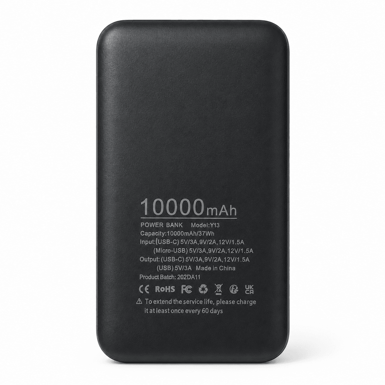 Power Bank 10000mAh 22.5W PD QC3.0 Cavi Integrati USB-C 8 Pin Display LCD Nero - 3