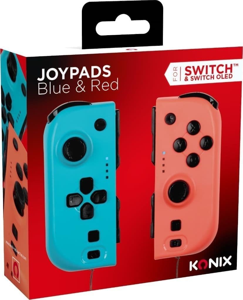 Konix Controller Joypads Switch OLED Bluetooth NFC Vibrazione Turbo Blu Rosso 8h - 7