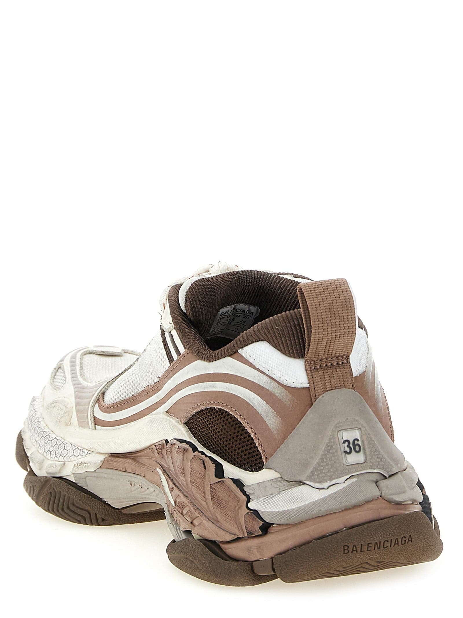 Balenciaga Brown Polyethylene Athletic Sneakers - 3