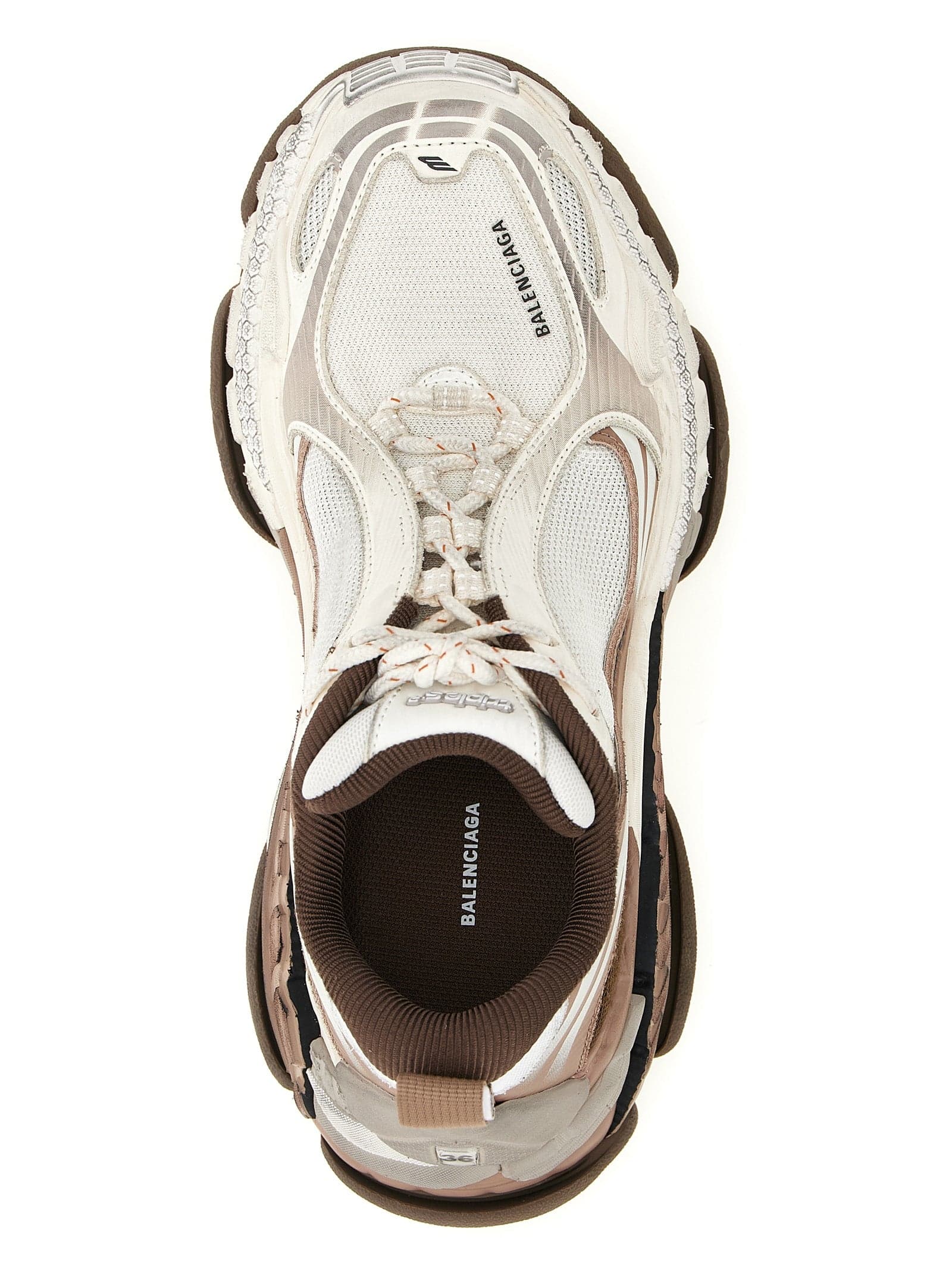 Balenciaga Brown Polyethylene Athletic Sneakers - 4