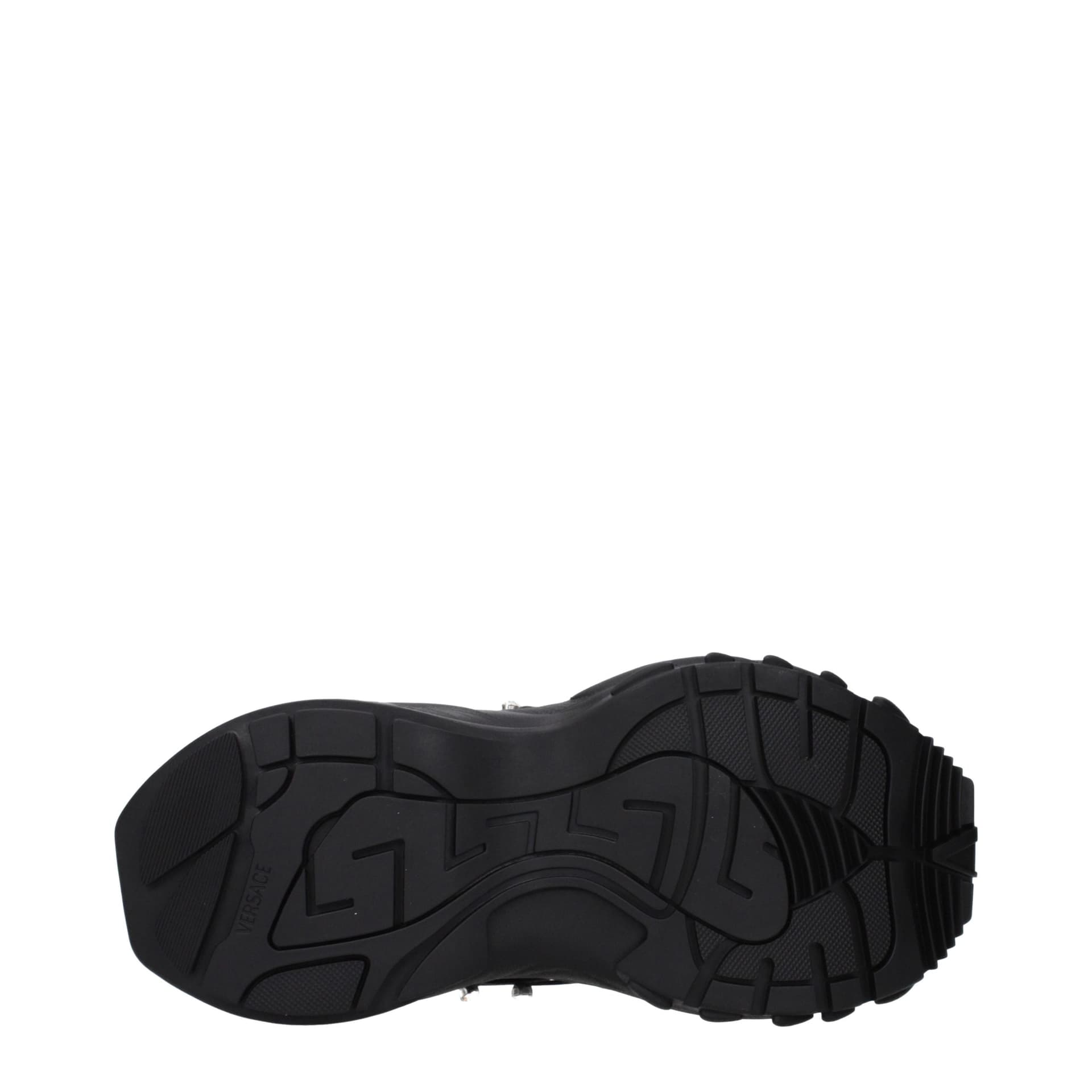 Versace Black Fabric Chunky Sneakers - 5