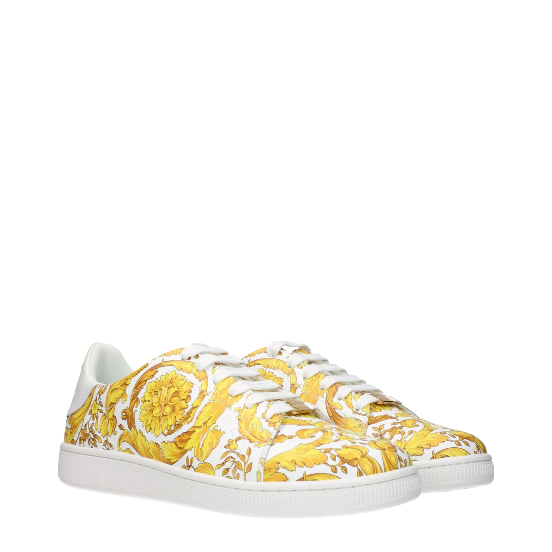 Versace White Leather Sneakers - 2