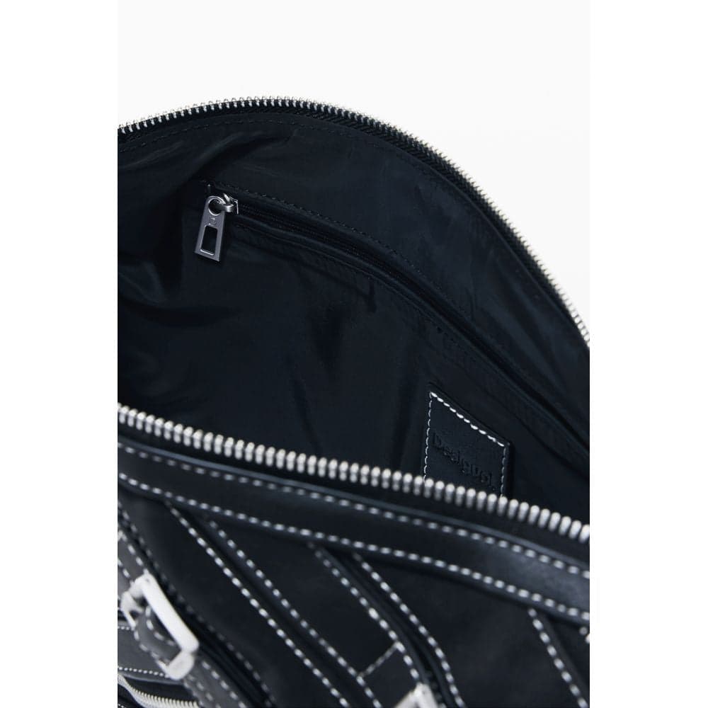 Desigual Nero Poliuretano Women Shoulder Bag - 3