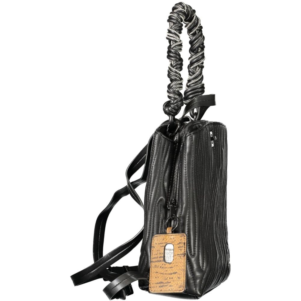 Desigual Black Polyurethane Women Mini Backpack - 3