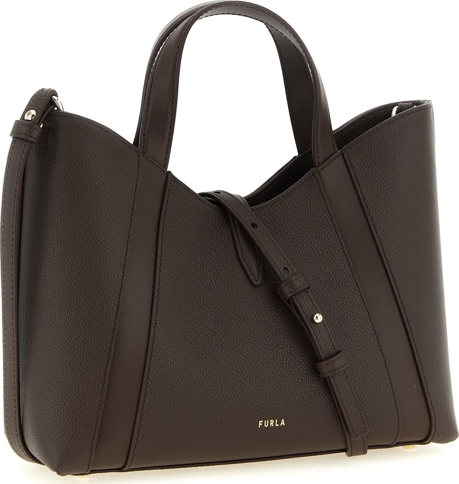 Furla Brown Calfskin Tote Bag - 2
