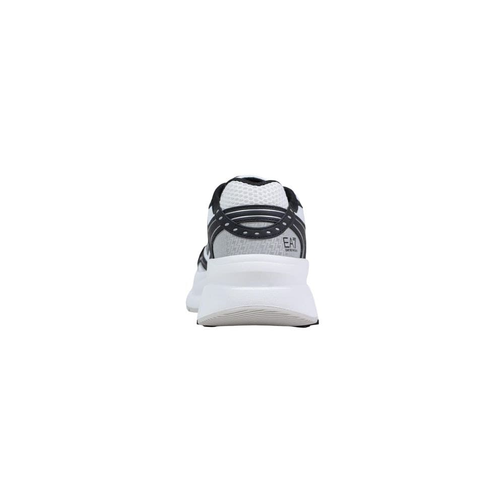 EA7 Emporio Armani Black And White Polyester Athletic Sneakers - 4