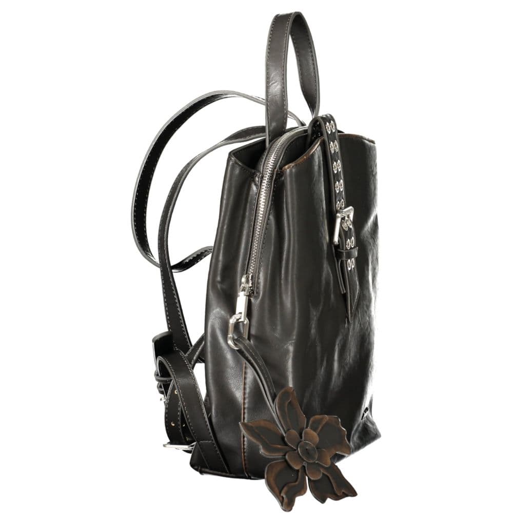 Desigual Black Polyurethane Women Backpack - 3