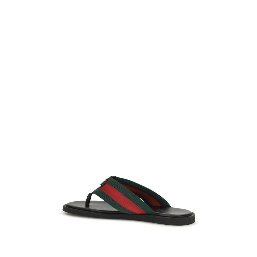 Gucci Black Nylon Flip-Flop Sandals - 3