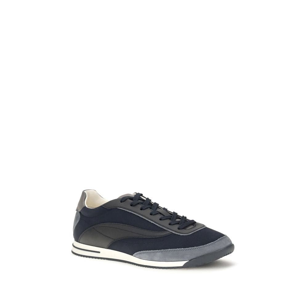 Brunello Cucinelli Blue Suede Leather Low Top Sneakers - 2