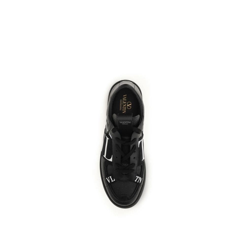 Valentino Garavani Black Calf Leather Bos Taurus Athletic Sneakers - 4