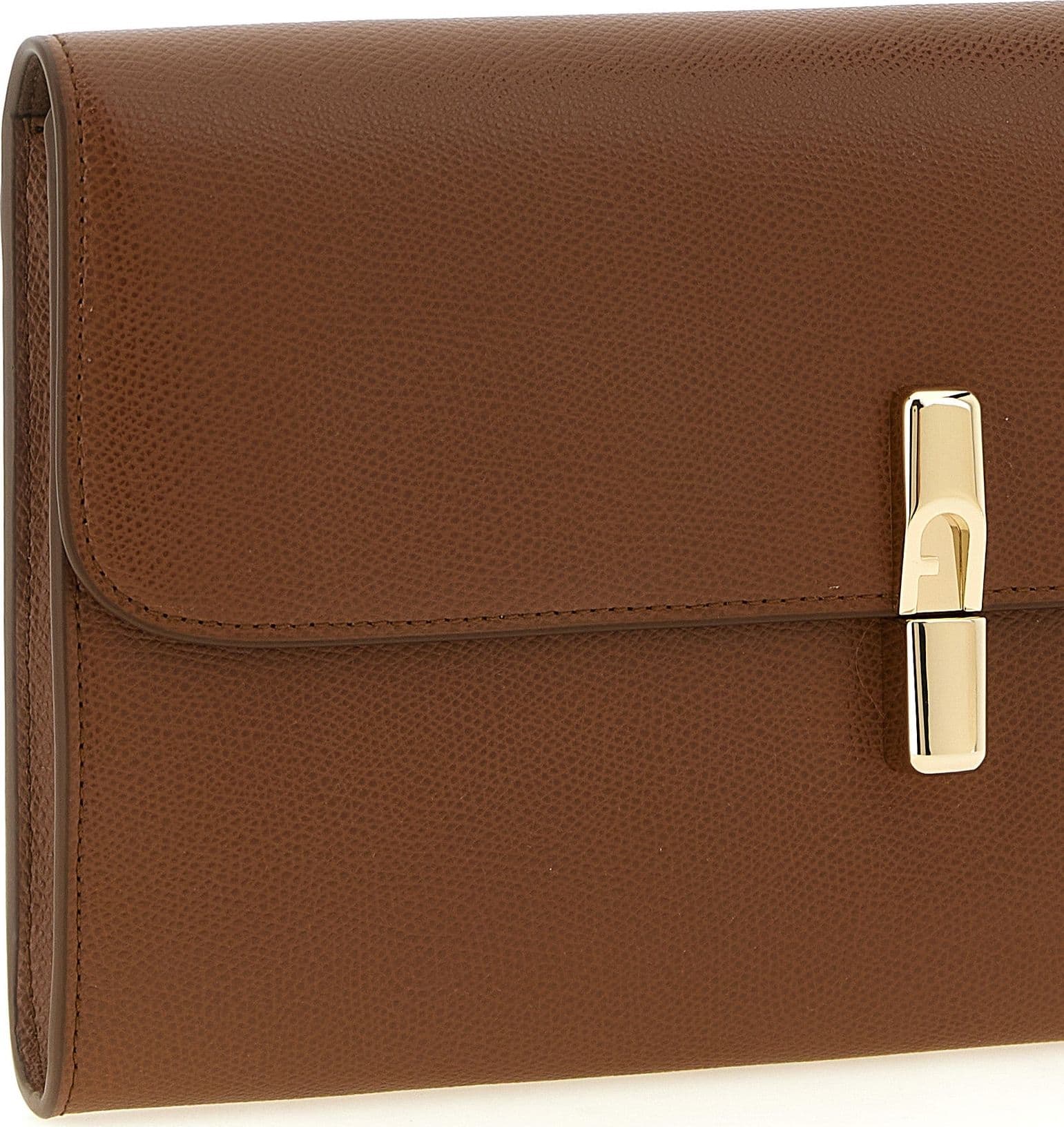 Furla Brown Calfskin Clutch Bag - 3