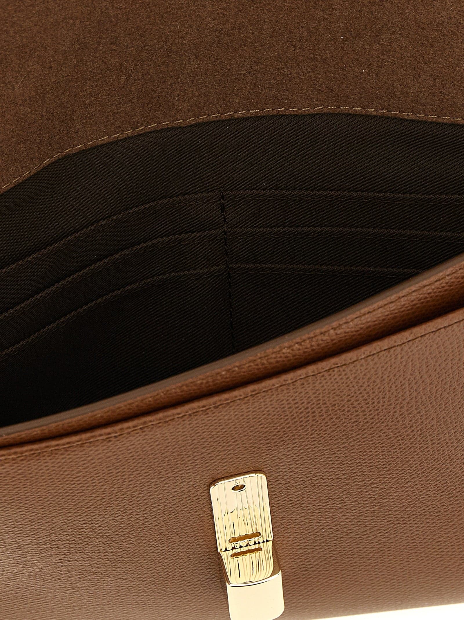 Furla Brown Calfskin Clutch Bag - 4