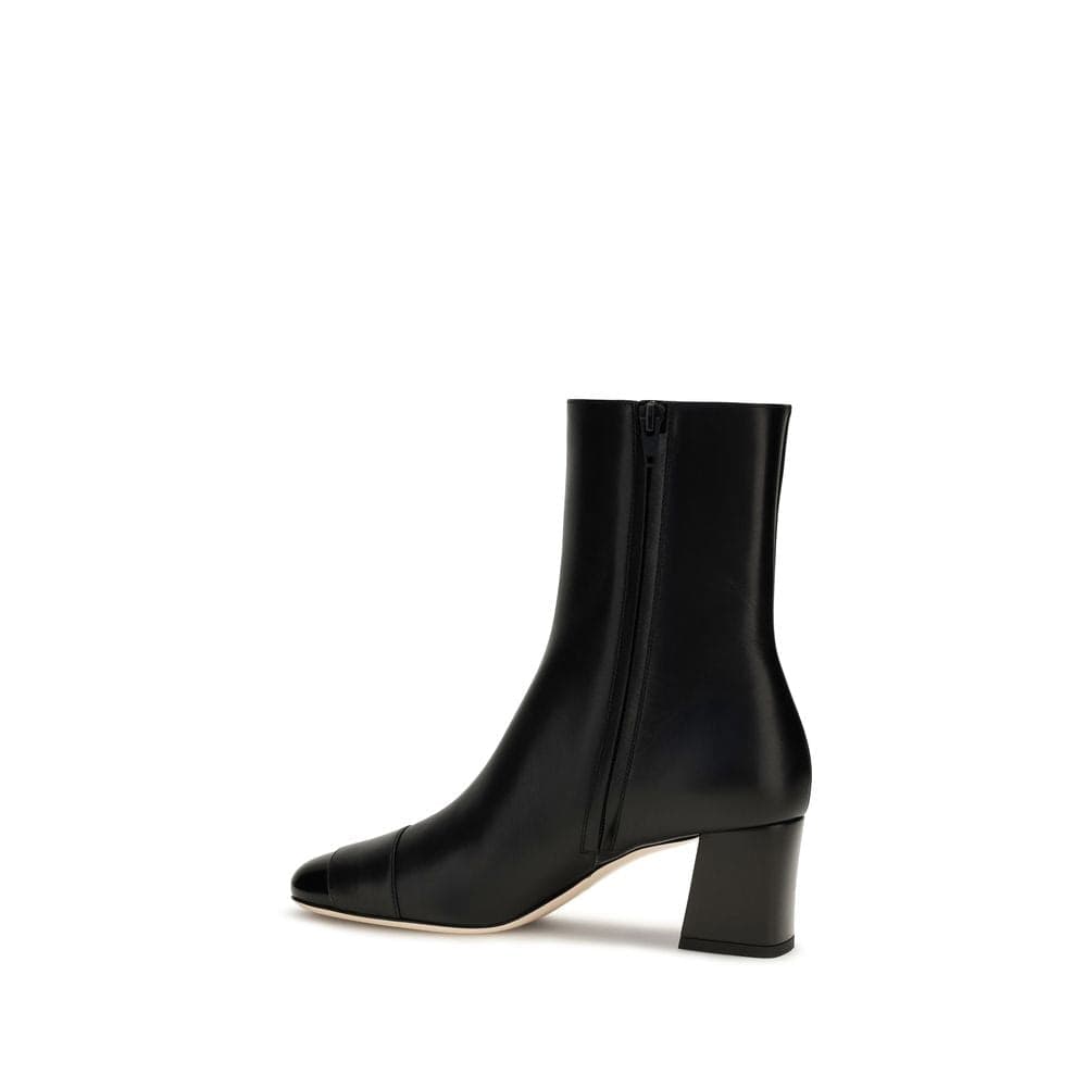 Valentino Garavani Black Calf Leather Bos Taurus Ankle Boots - 3
