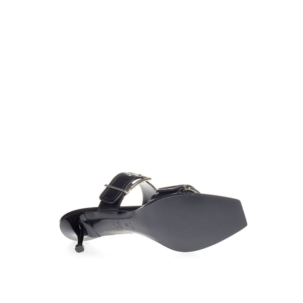 Alexander McQueen Black Leather Stiletto Heel Sandals - 3